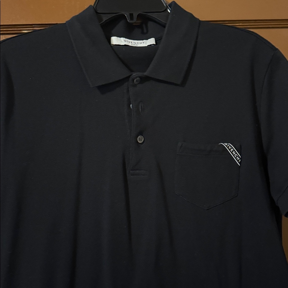 Givenchy Midnight Black Polo with Pocket Detail